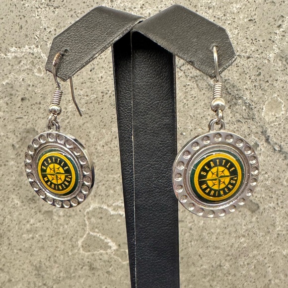 Vintage Seattle Mariners Dangle Earrings - Picture 1 of 3